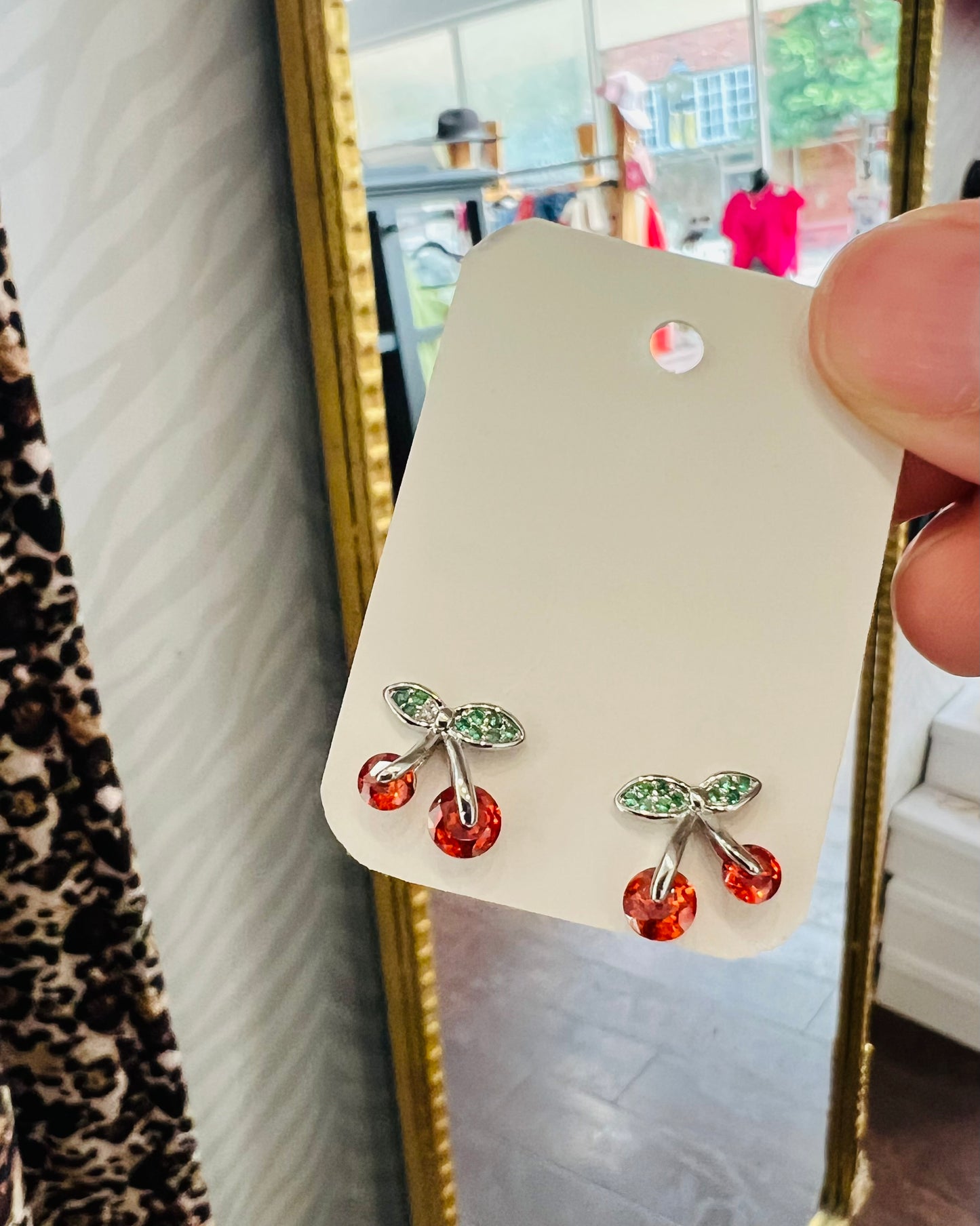 CHERRY STUD EARRINGS