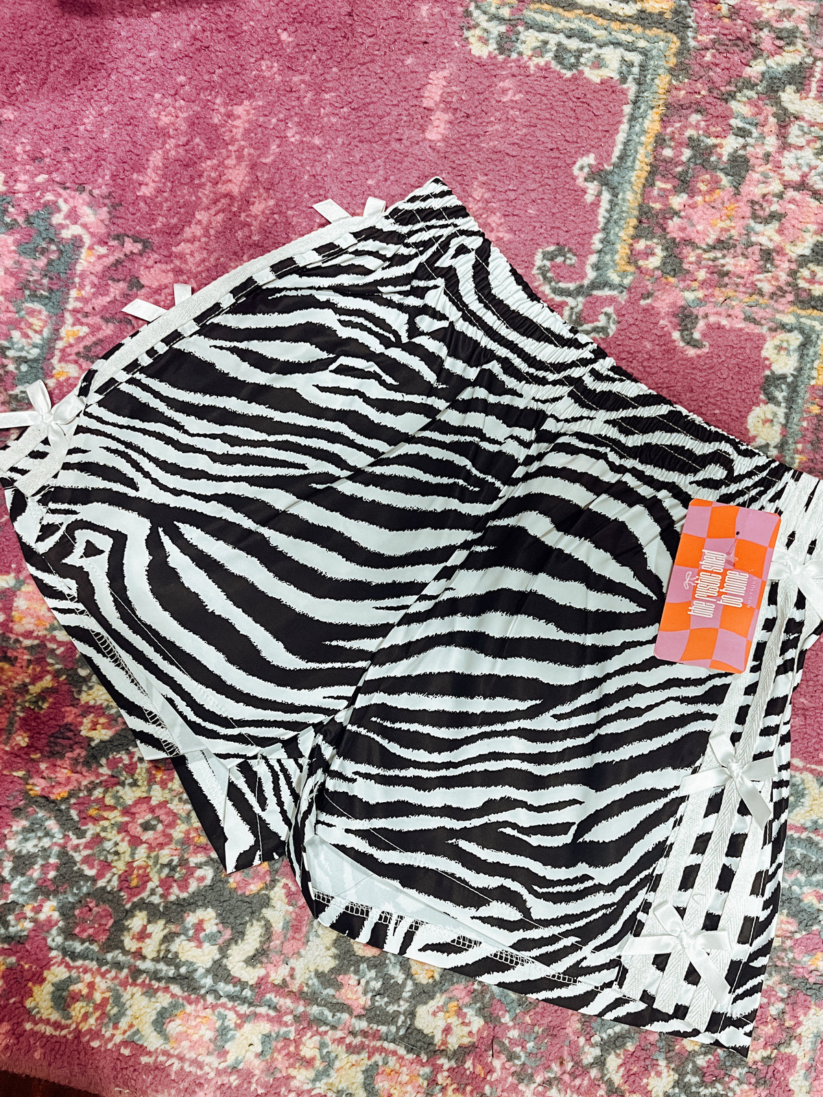 ZEBRA BOW SHORTS