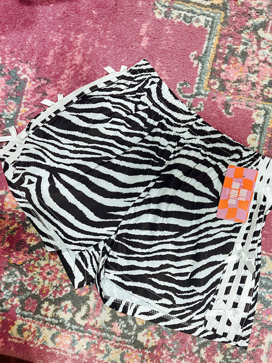 ZEBRA BOW SHORTS