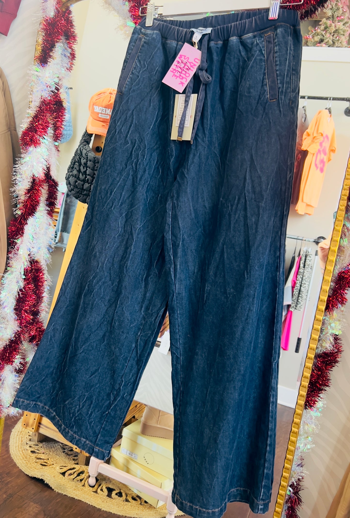 MINERAL WASH DRAWSTRING PANTS