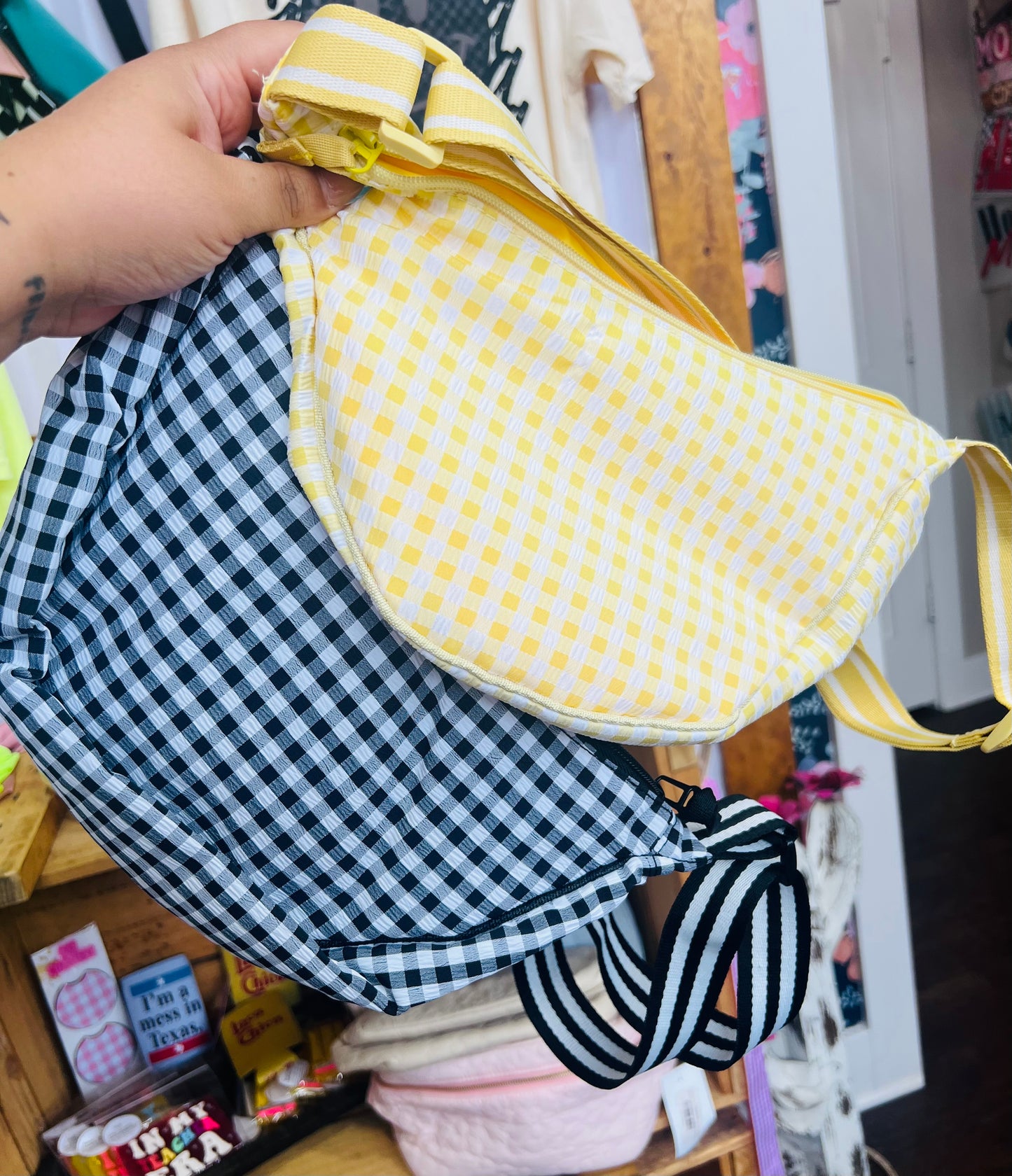 GINGHAM CROSSBODY