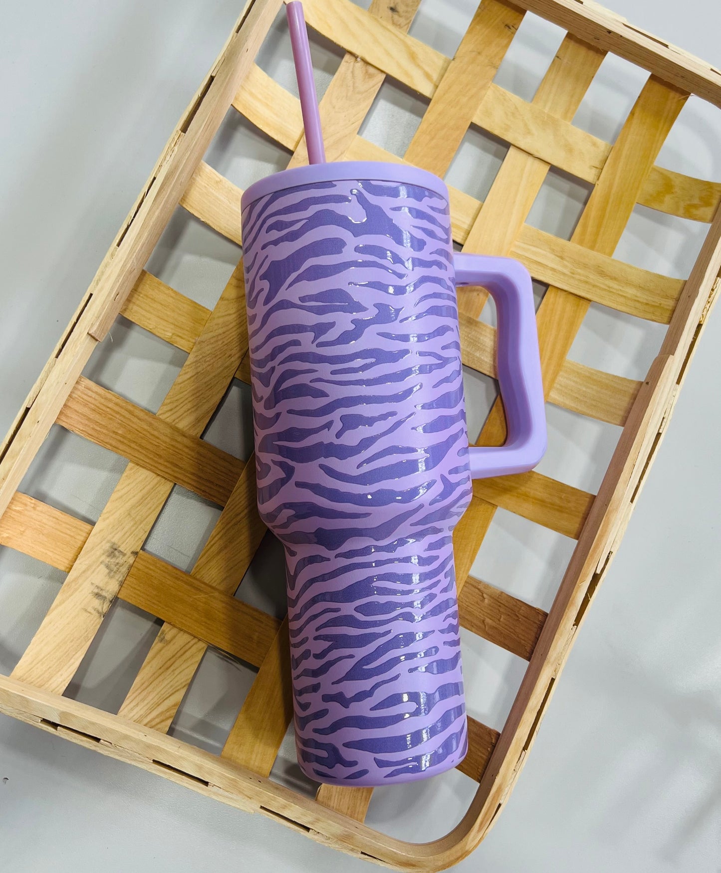 PURPLE ZEBRA TUMBLER