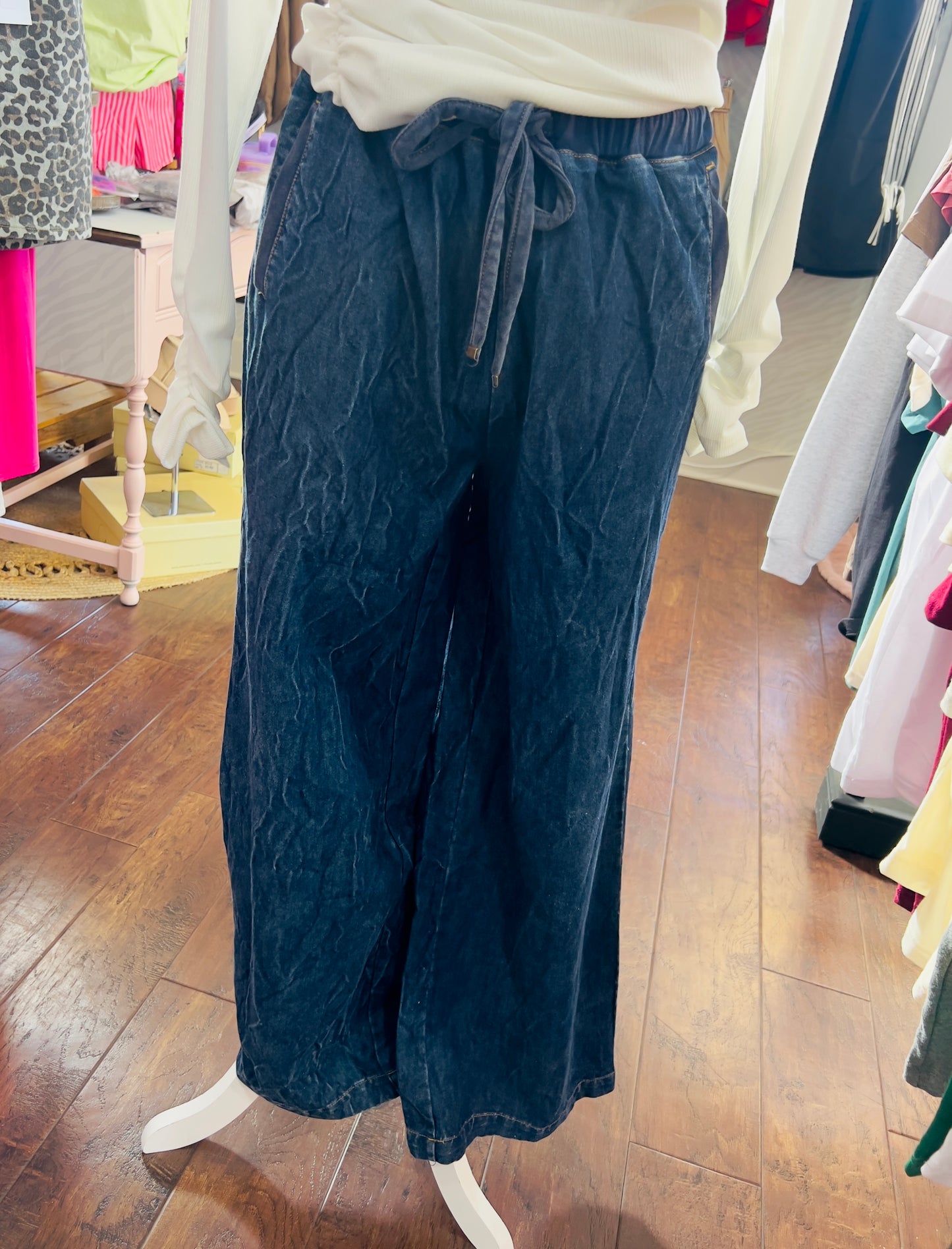 MINERAL WASH DRAWSTRING PANTS