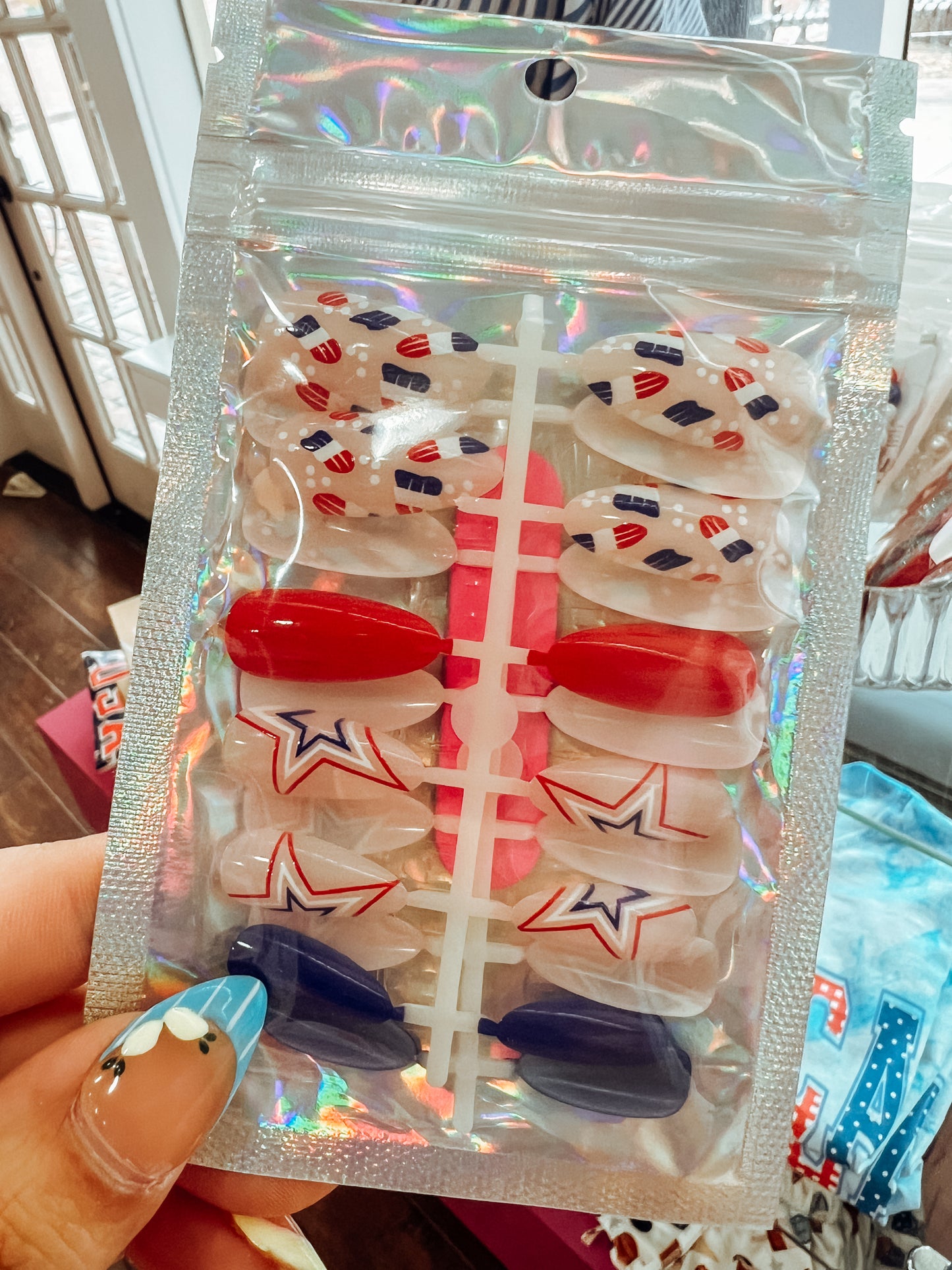 RED STARS & BLUE PRESS ONS