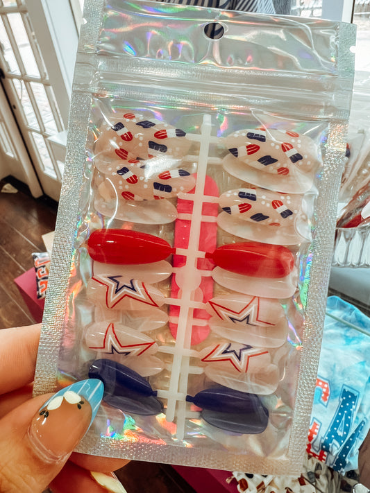 RED STARS & BLUE PRESS ONS