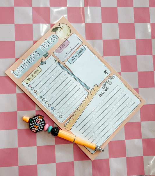 TEACHER NOTES PLANNER