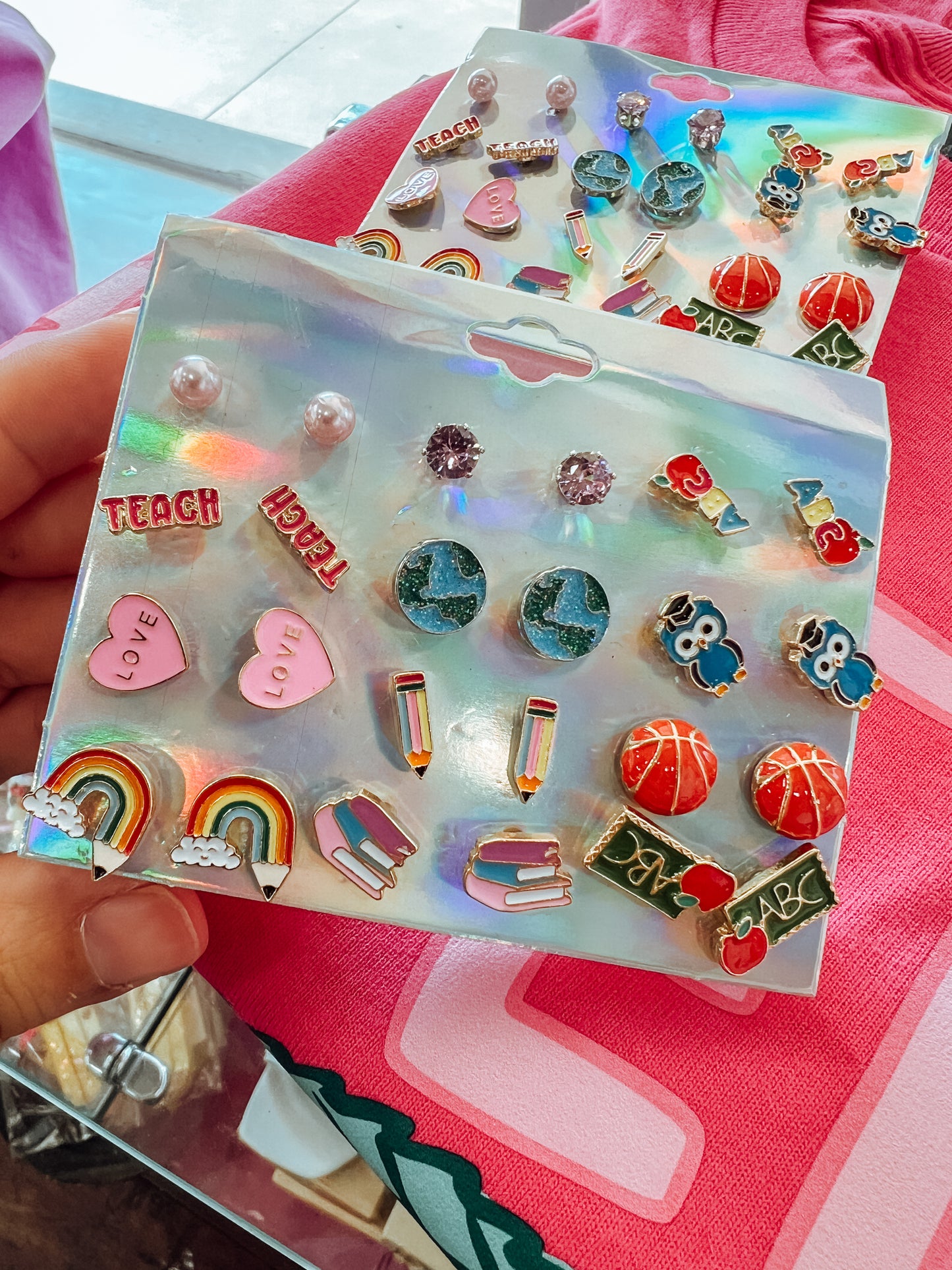PREPPY TEACHER EARRING SET