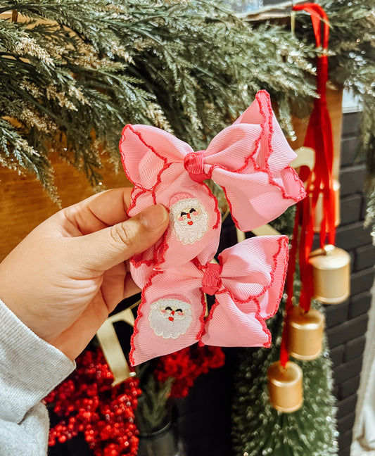 PINK SANTA BOW