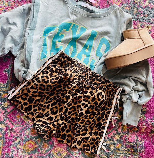 LEOPARD BOW SHORTS