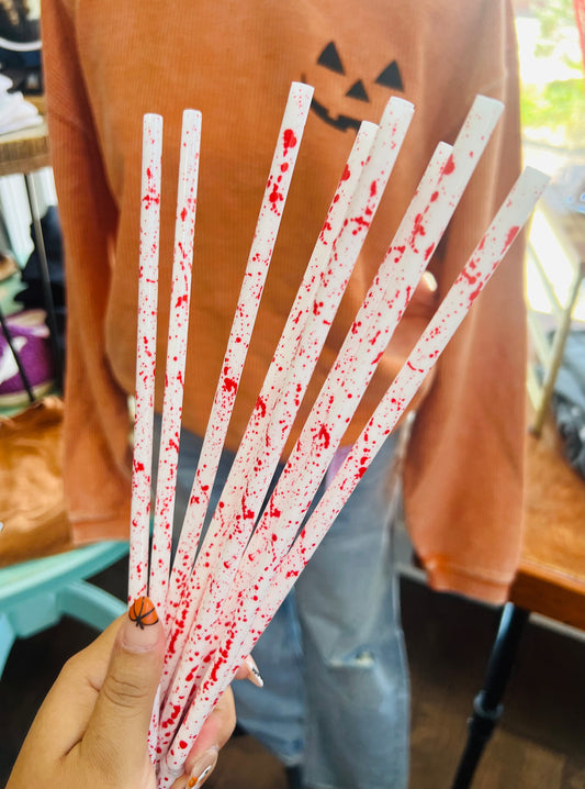 BLOOD SPLATTER STRAW