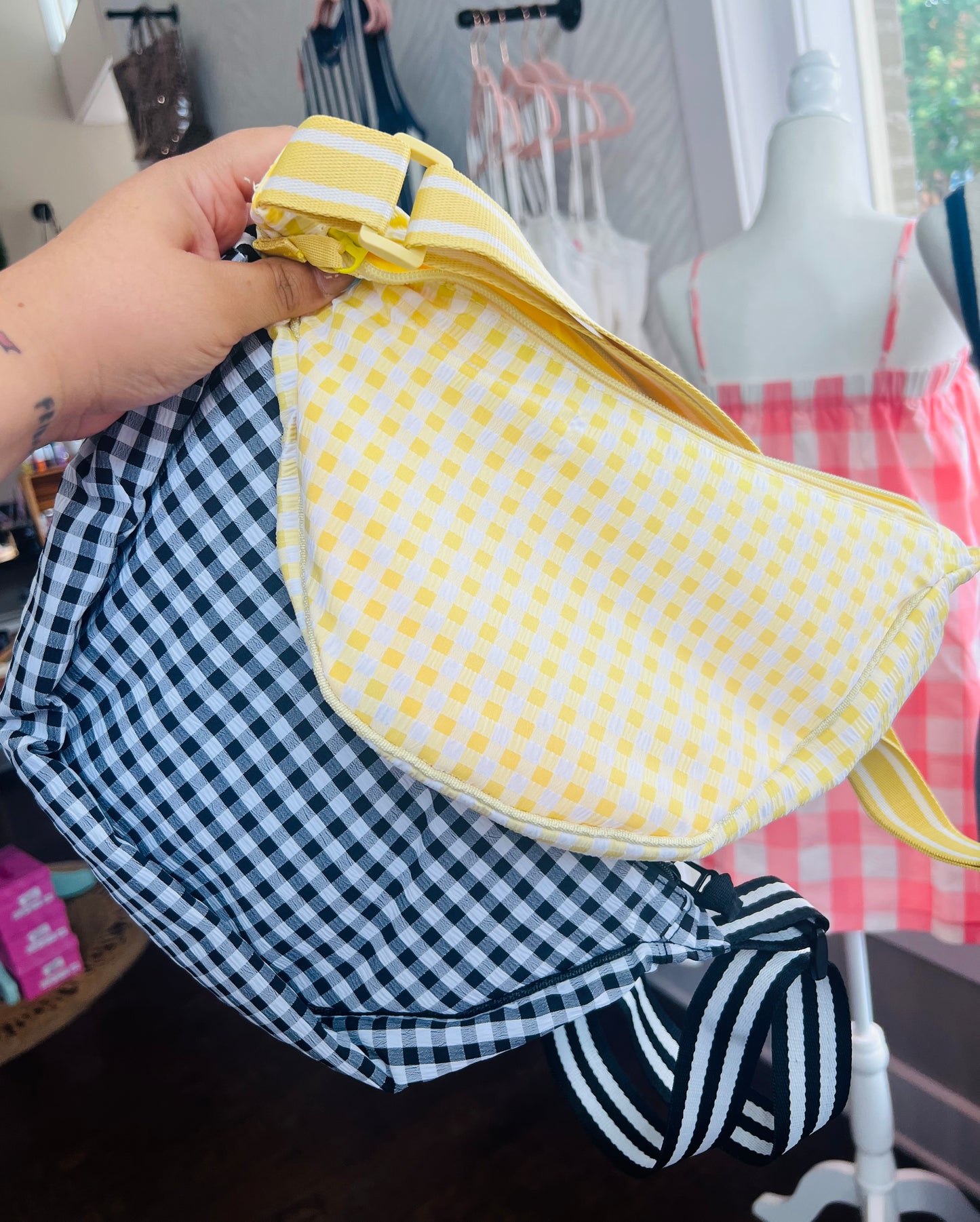 GINGHAM CROSSBODY