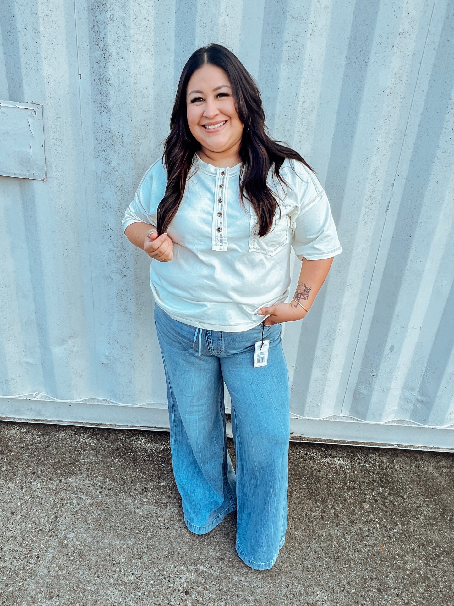 IVORY MW OVERSIZE TOP