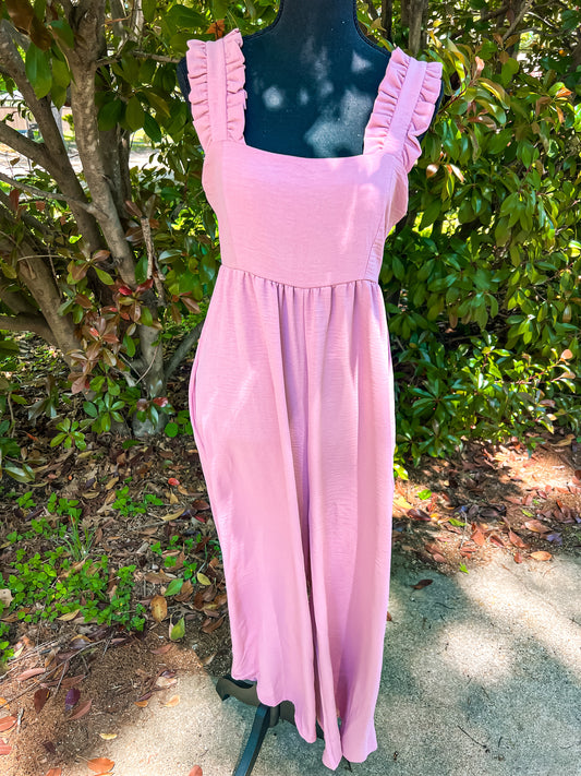 PEACH BACK BOW ROMPER