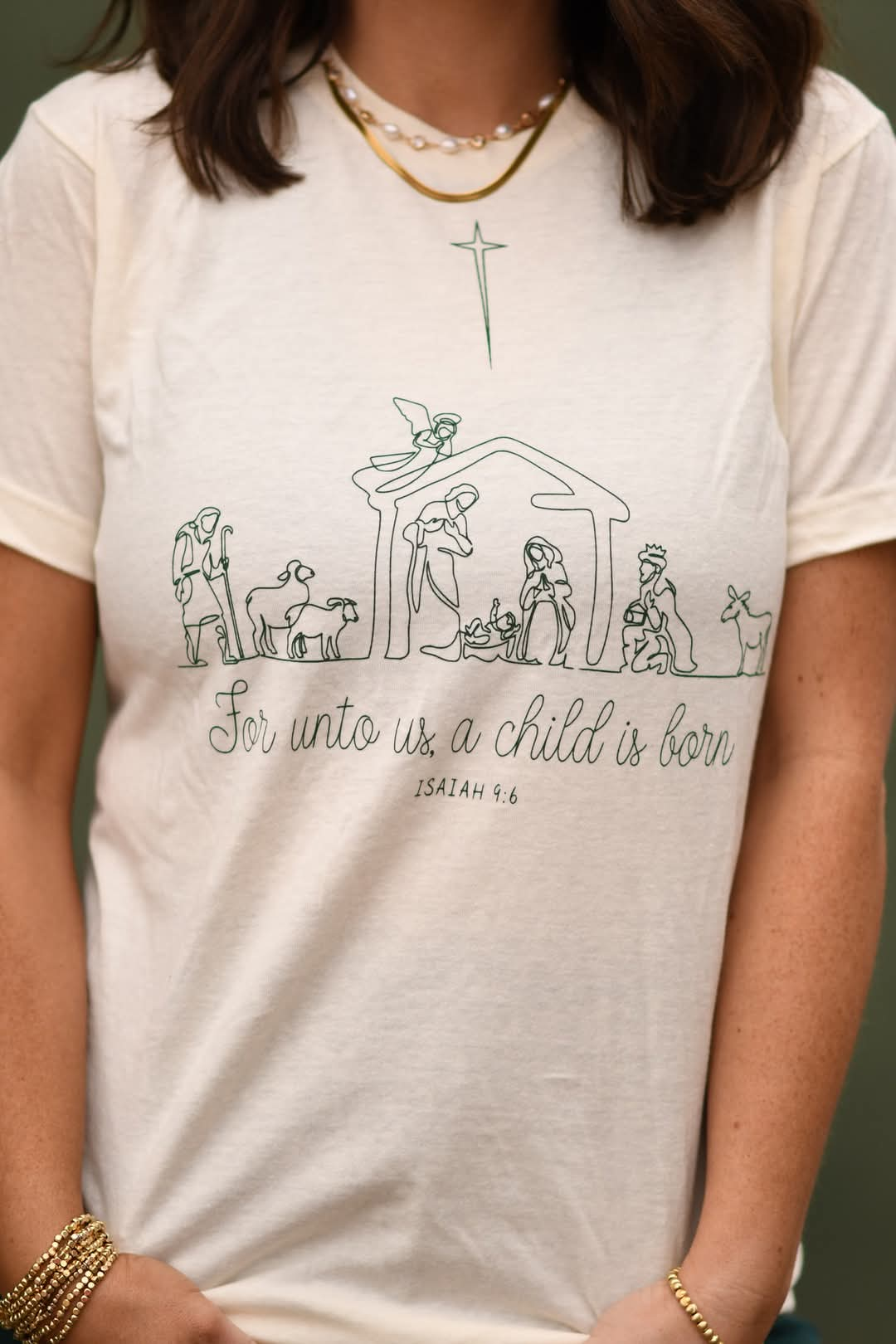 FOR UNTO US A CHILD IS BORN TEE