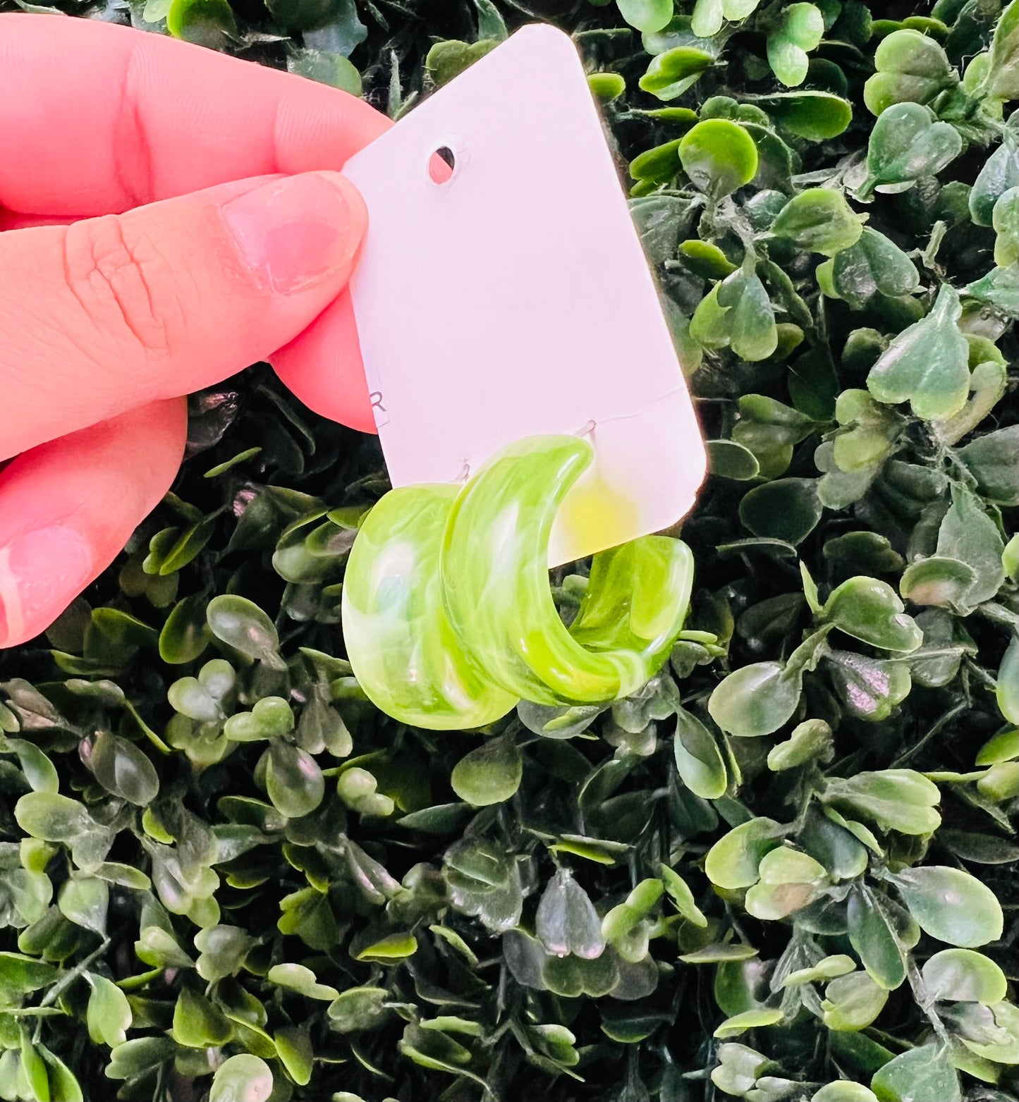 MARBLE GREEN EARRINGS