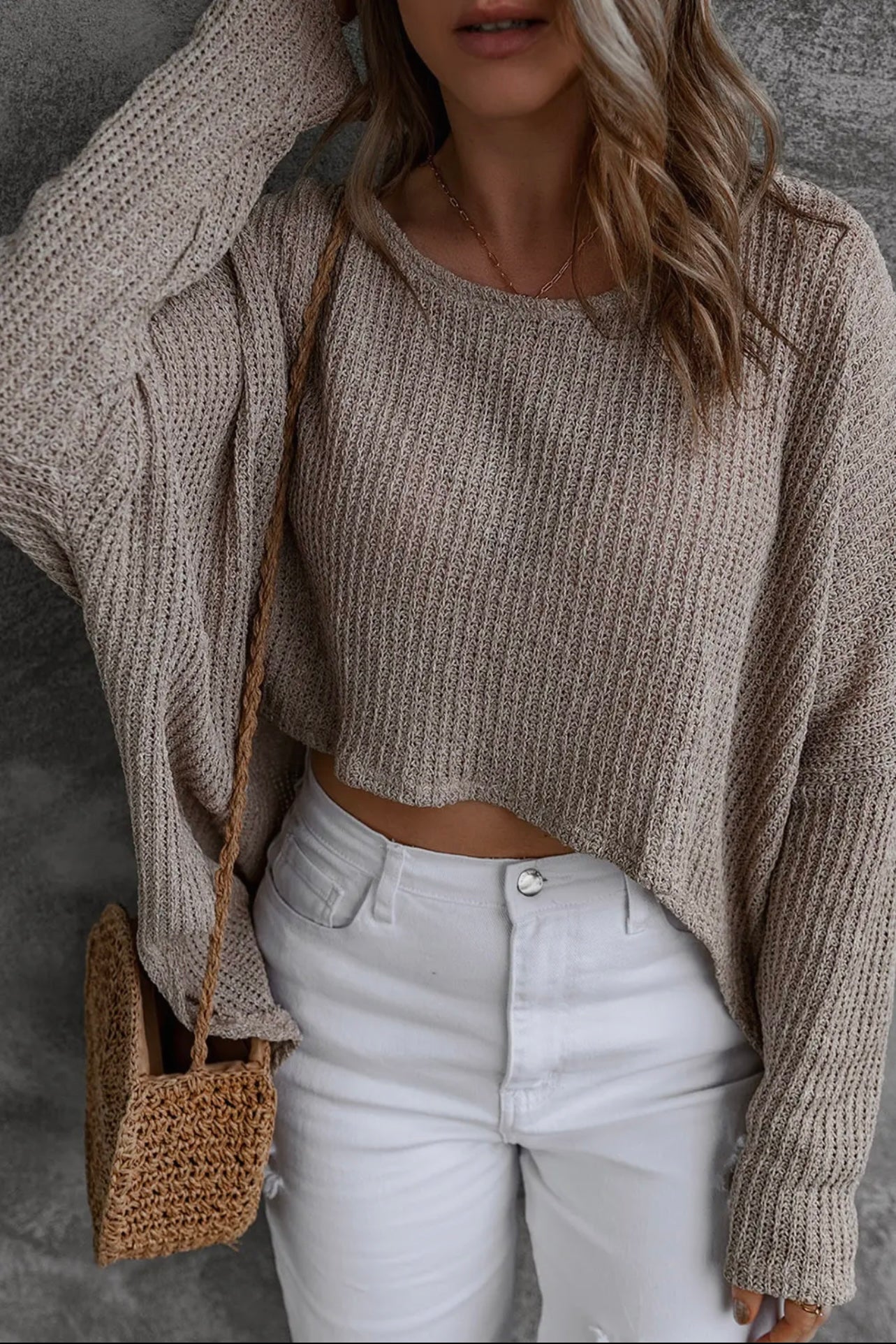 SLOUCHY DOLLMAN SWEATER