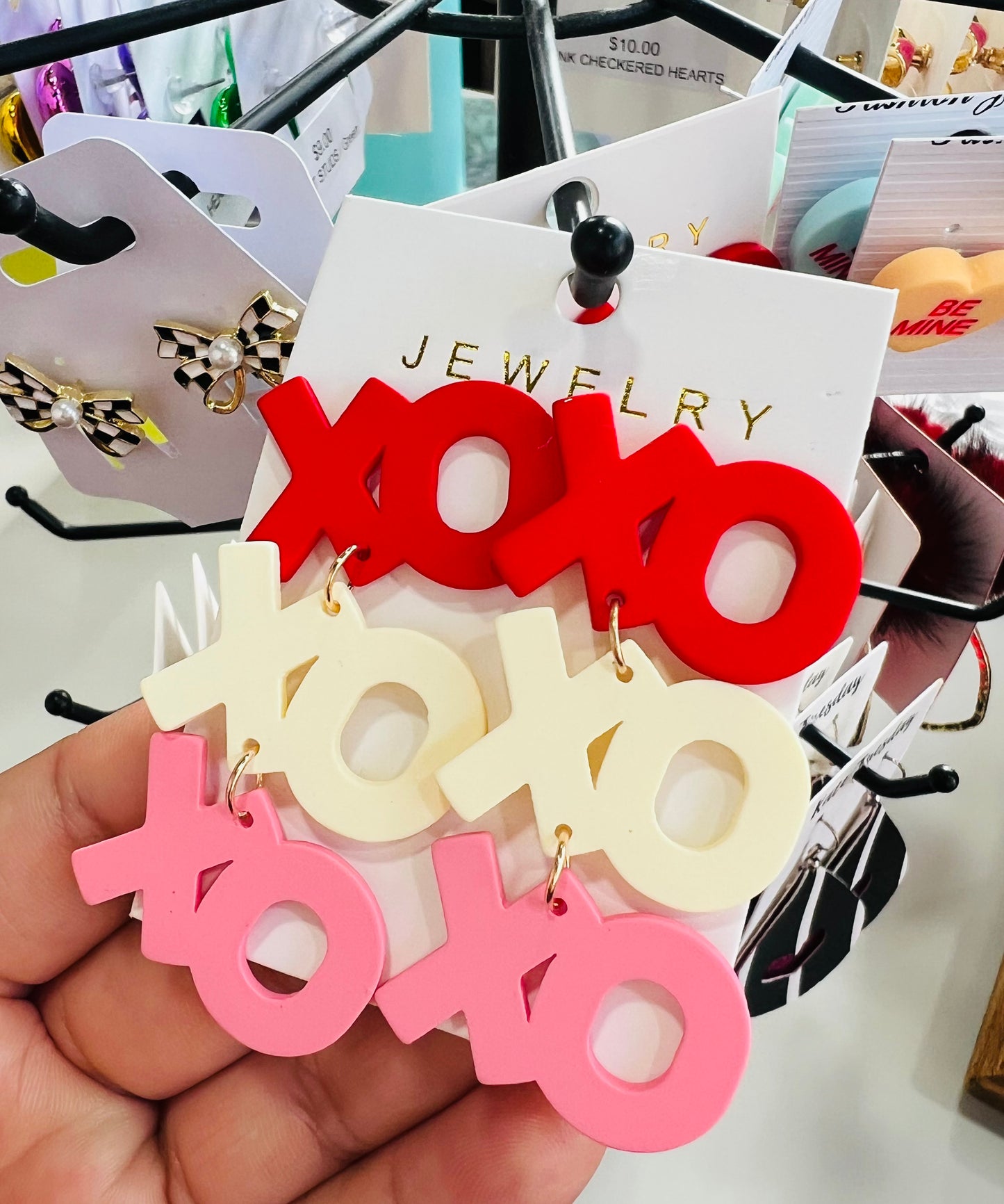 TRIPLE XOXO EARRINGS