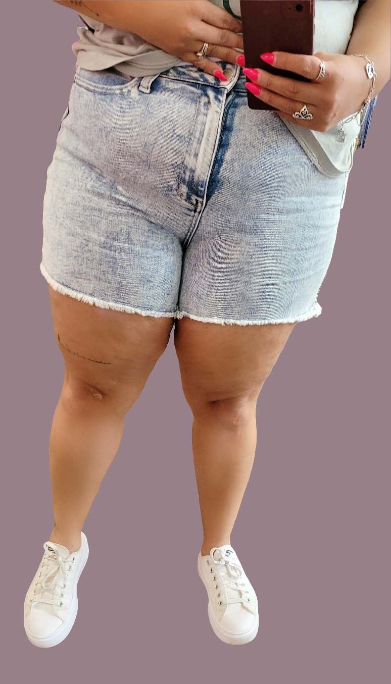 JB MINERAL WASH HEM SHORTS