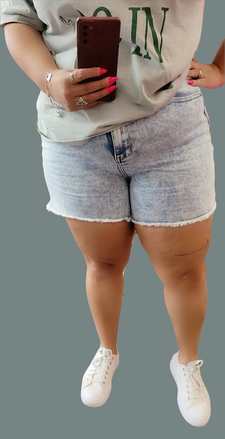 JB MINERAL WASH HEM SHORTS