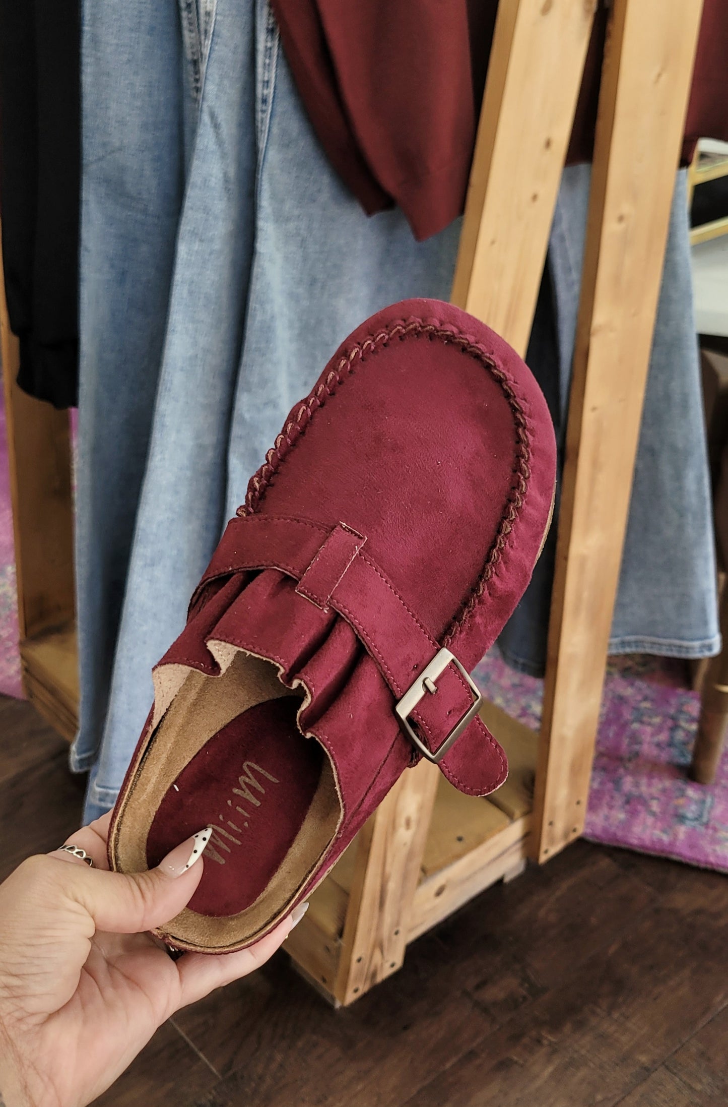 JOIA SUEDE MOCCASIN CLOGS