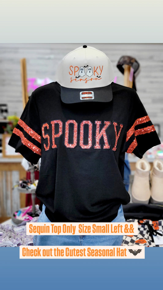 SPOOKY SEQUIN TOP