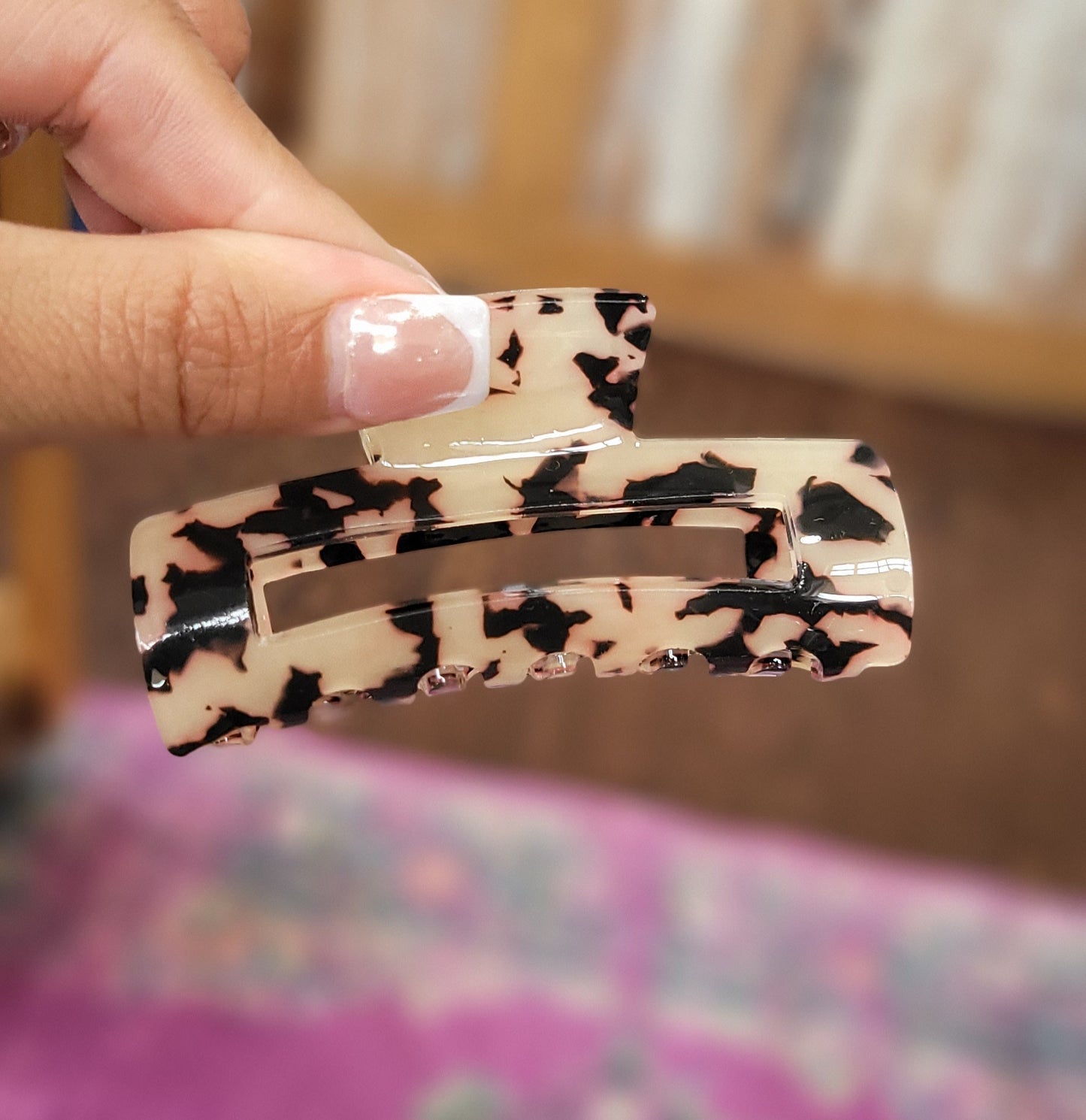 Marble Hair Clips