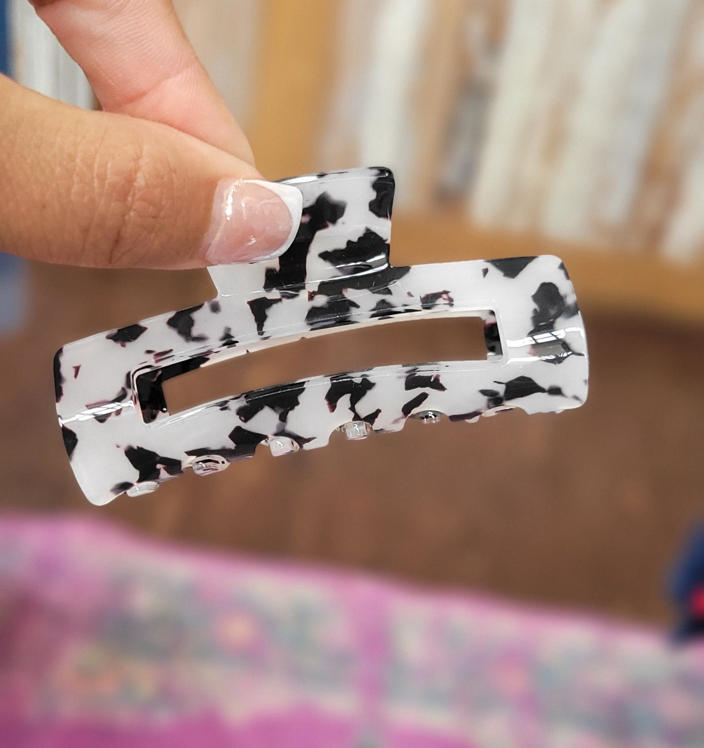 Marble Hair Clips