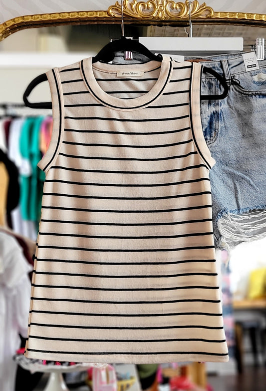 STRIPED SLEEVELESS TOP