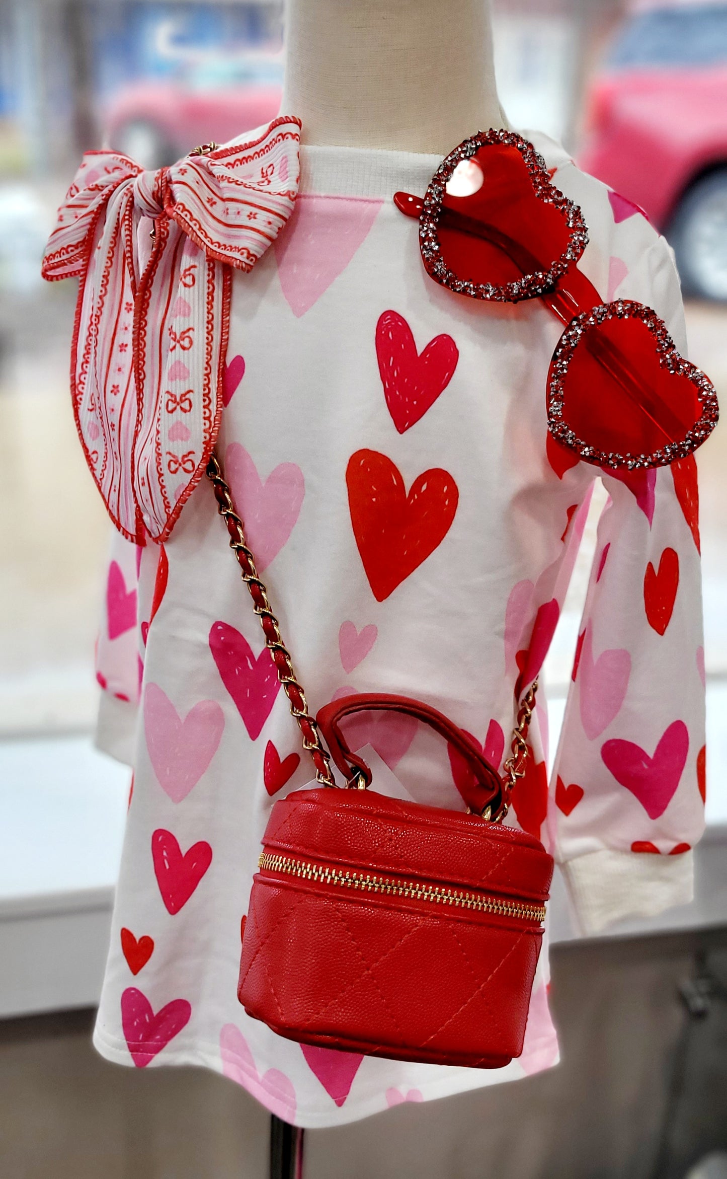 MULTI-HEART TSHIRT DRESS