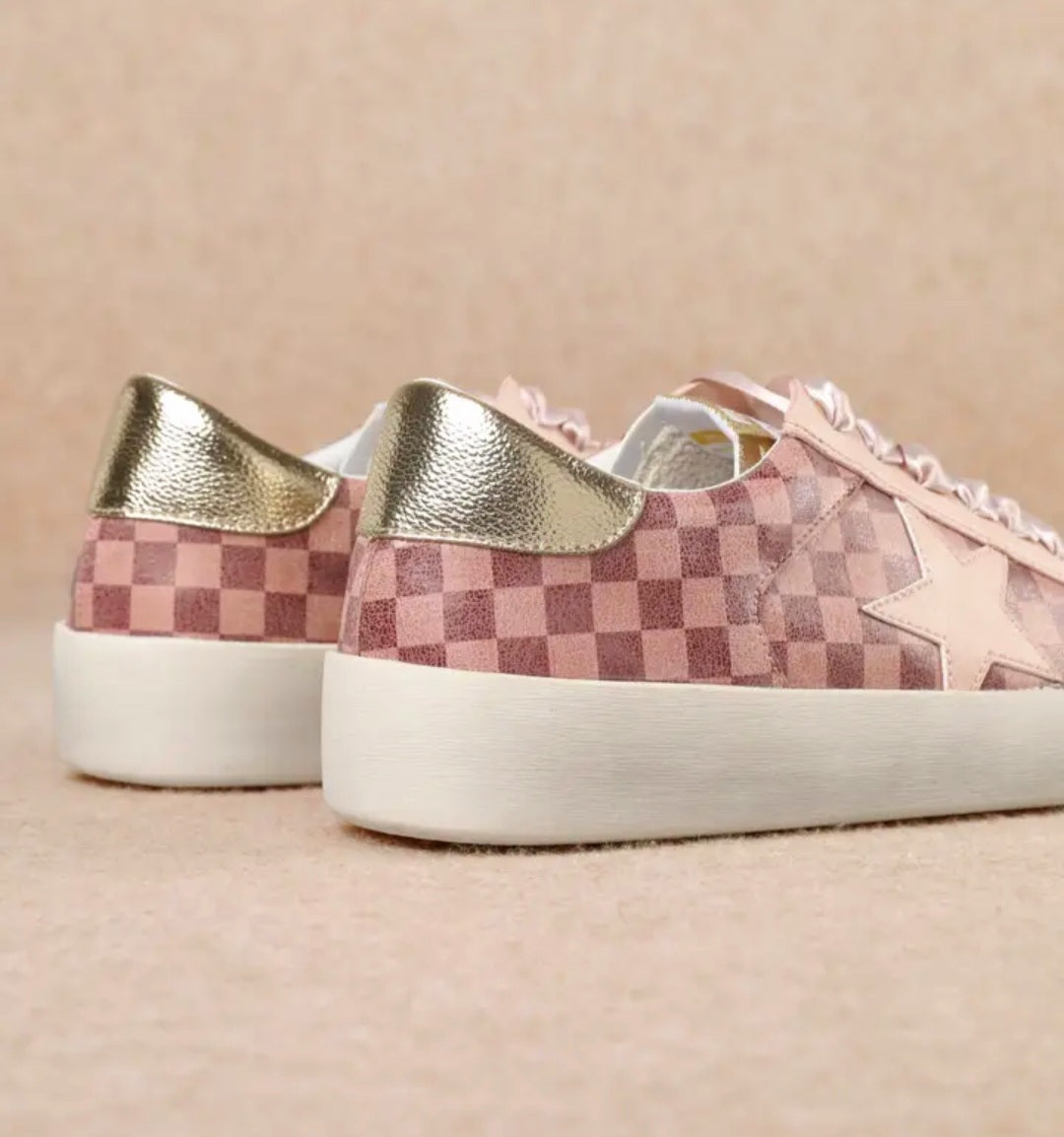 PINK CHECKERED SHOES