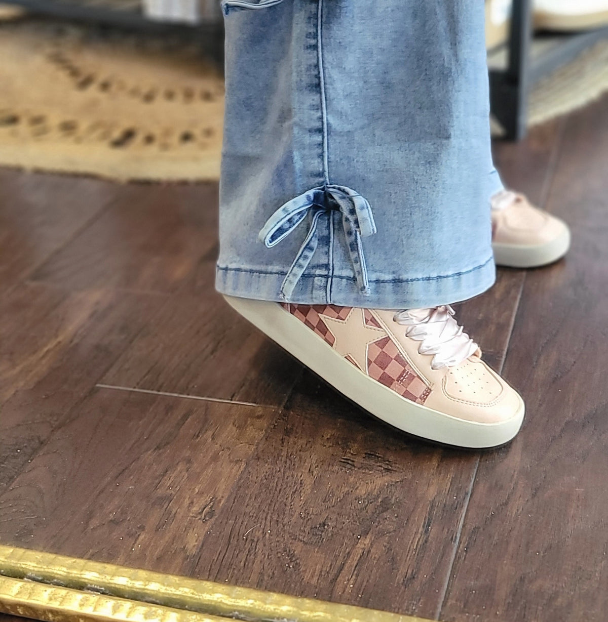 PINK CHECKERED SHOES