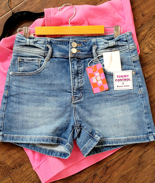 HI-RISE TUMMY CONTROL BOW SHORTS