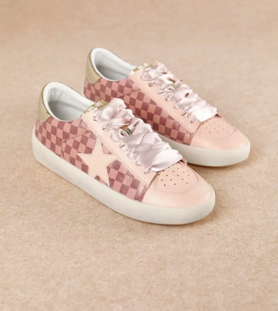 PINK CHECKERED SHOES