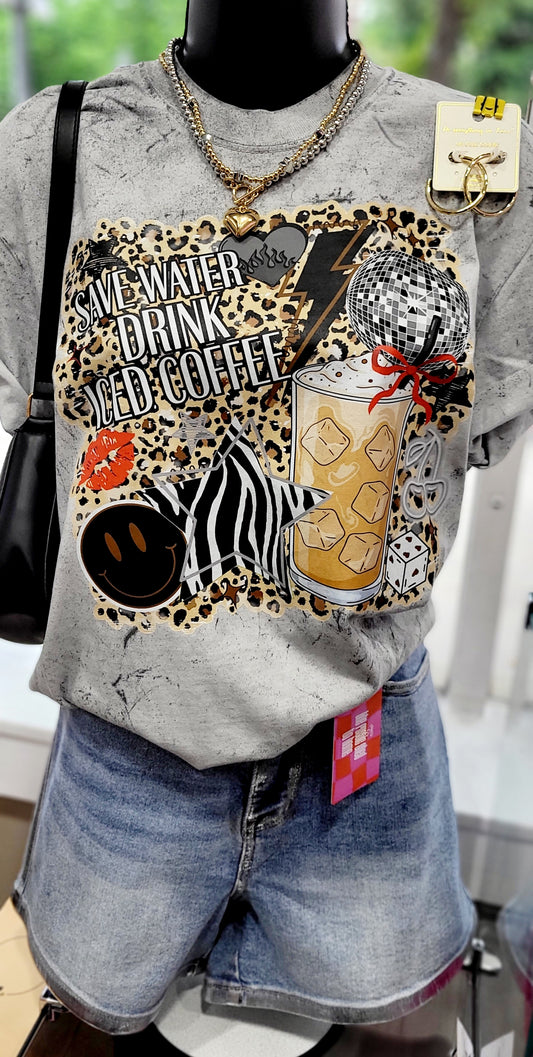 SAVE WATER ICED COFFEE TEE