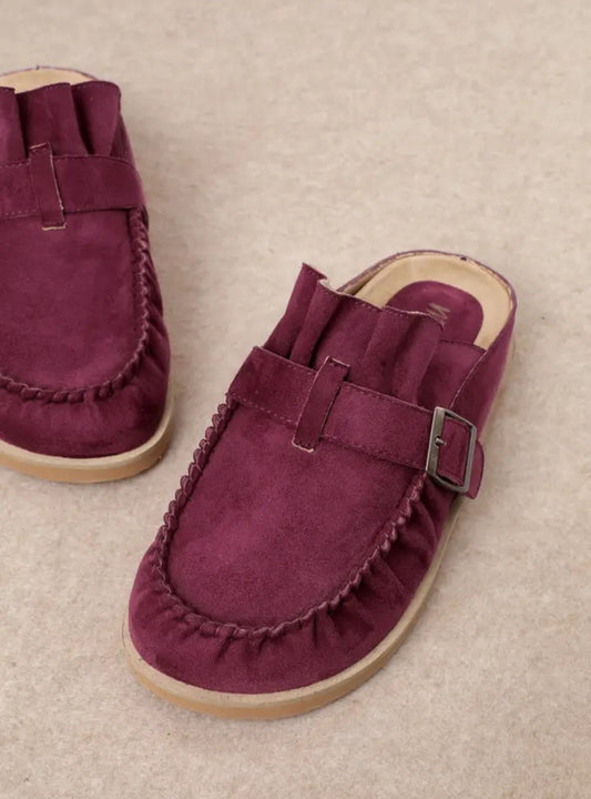 JOIA SUEDE MOCCASIN CLOGS