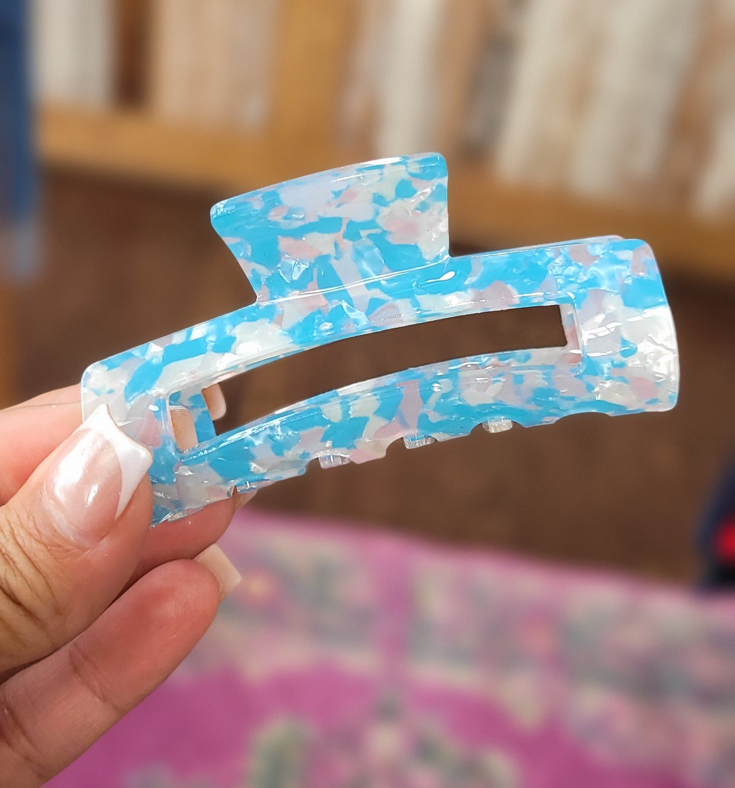 Marble Hair Clips