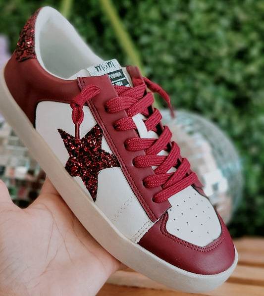 CANDACE-STAR MAROON SHOES