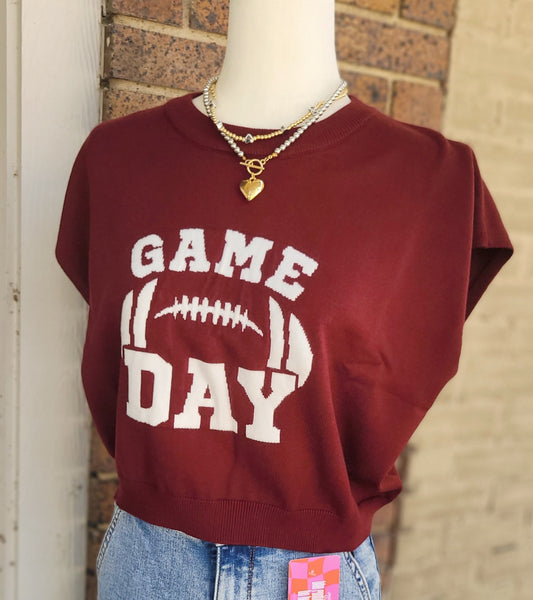 GAMEDAY MAROON TOP