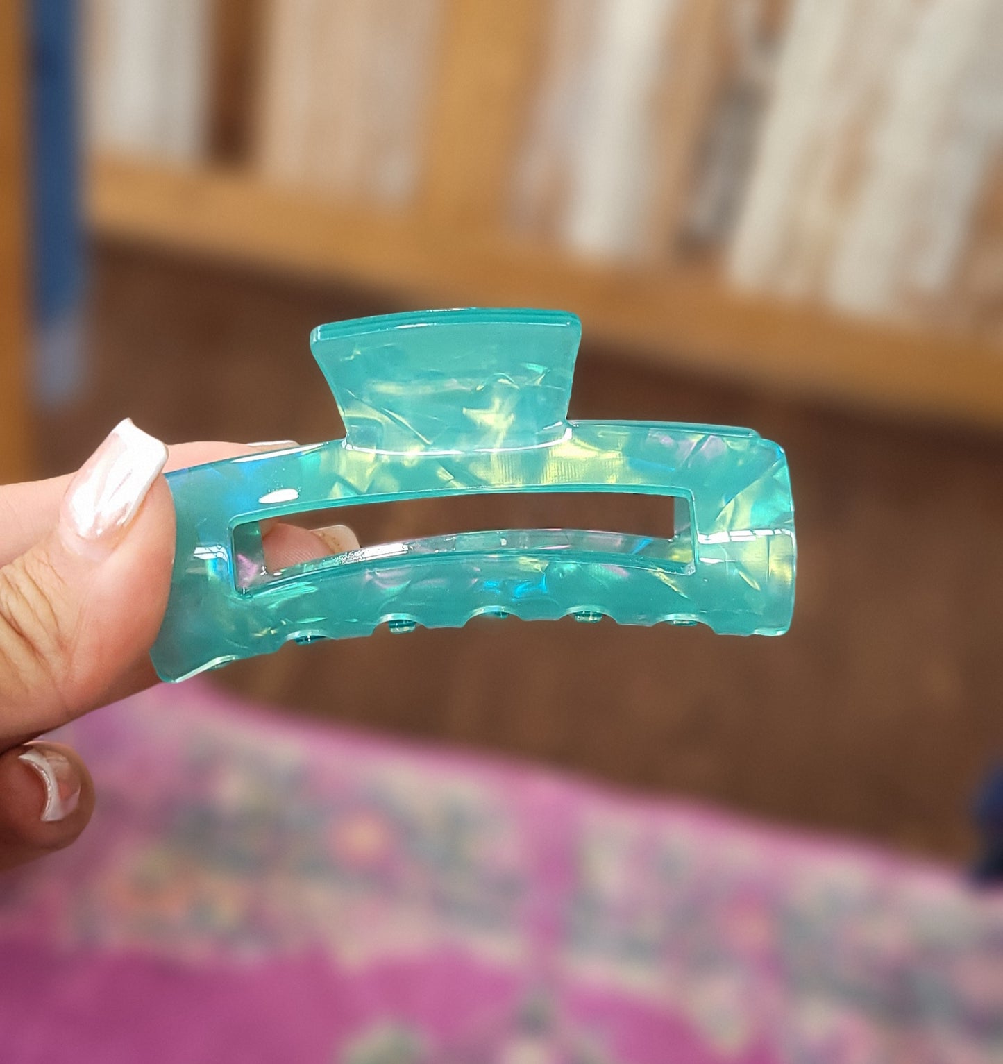 Marble Hair Clips