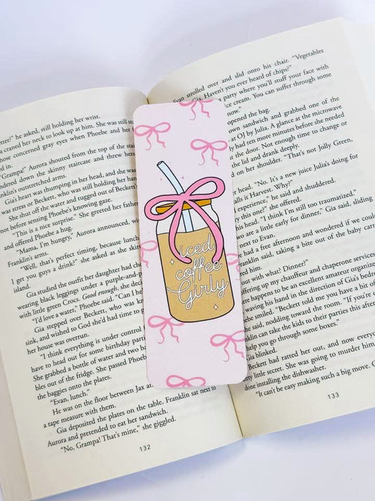 ICED COFFE GIRLY BOOKMARK