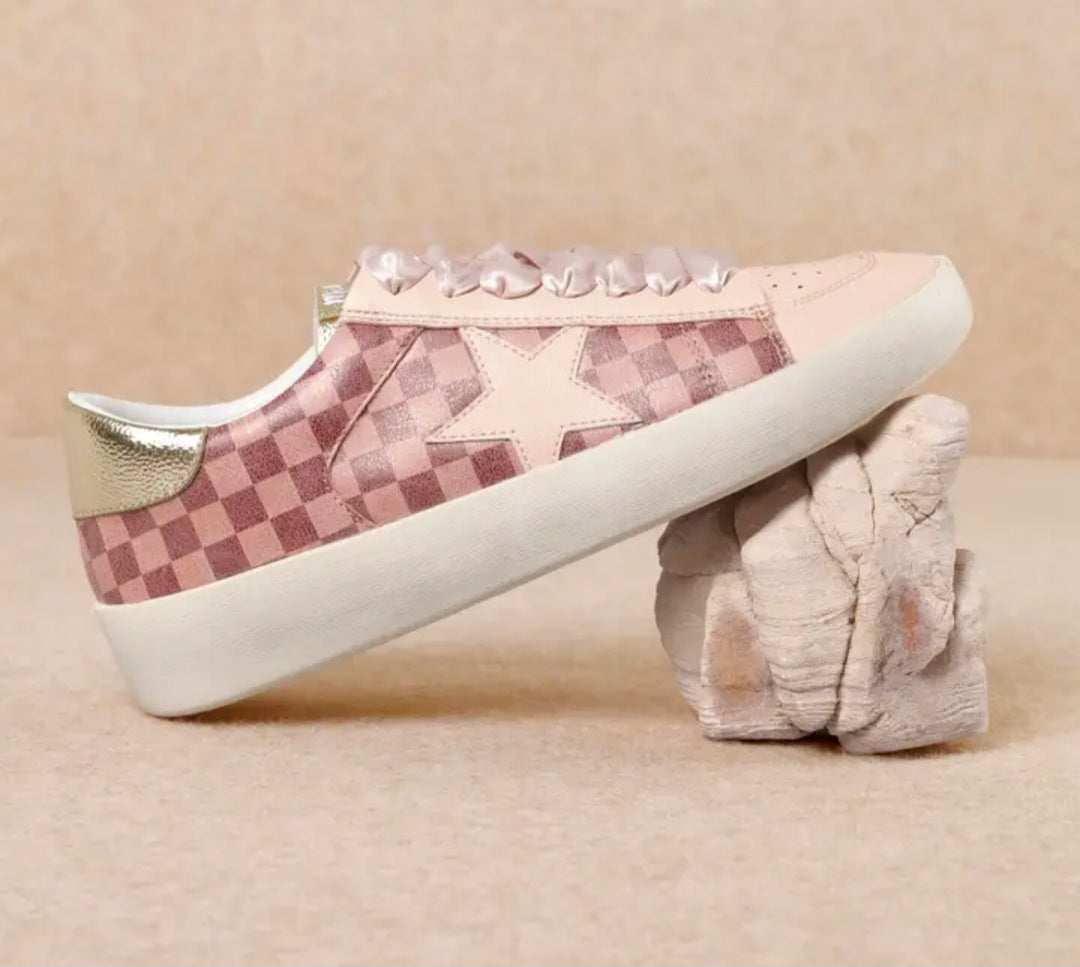PINK CHECKERED SHOES