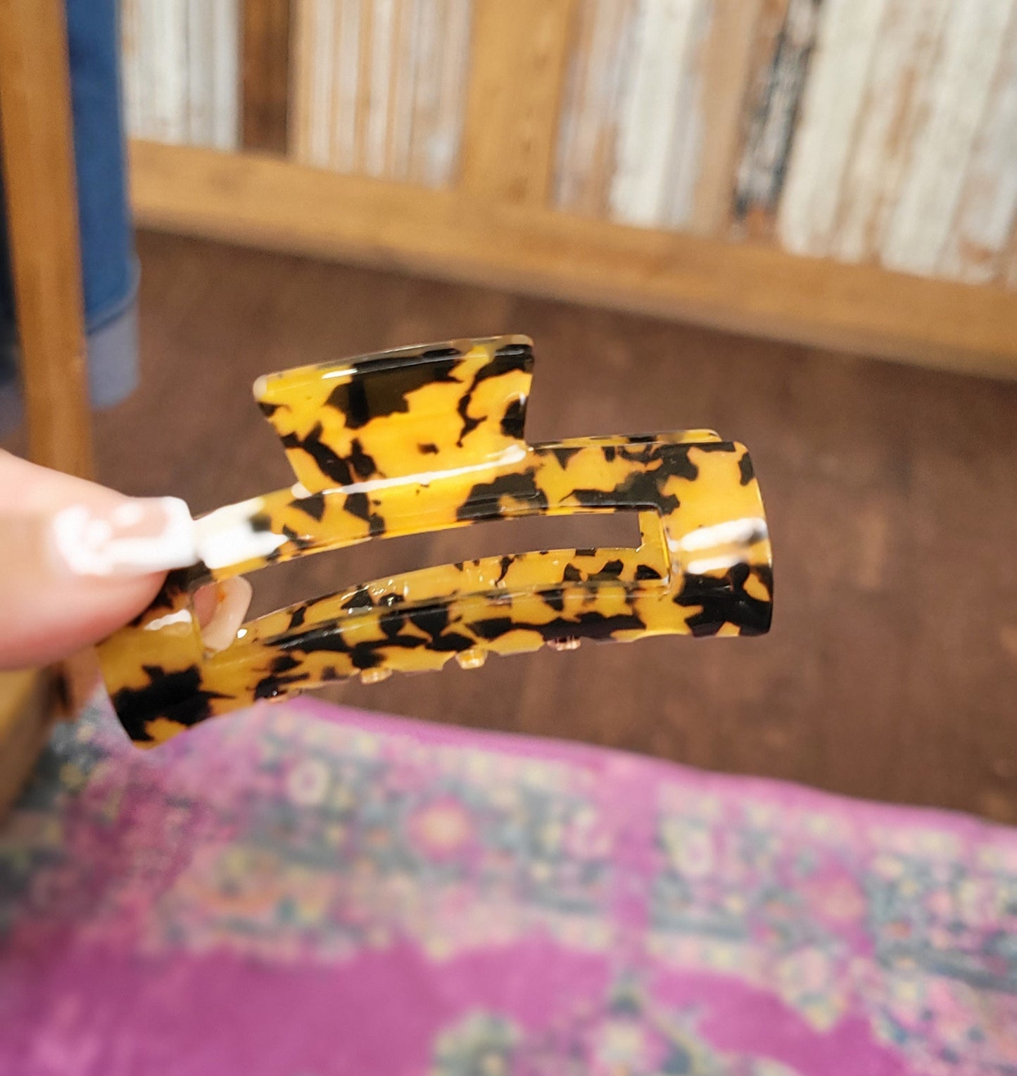 Marble Hair Clips