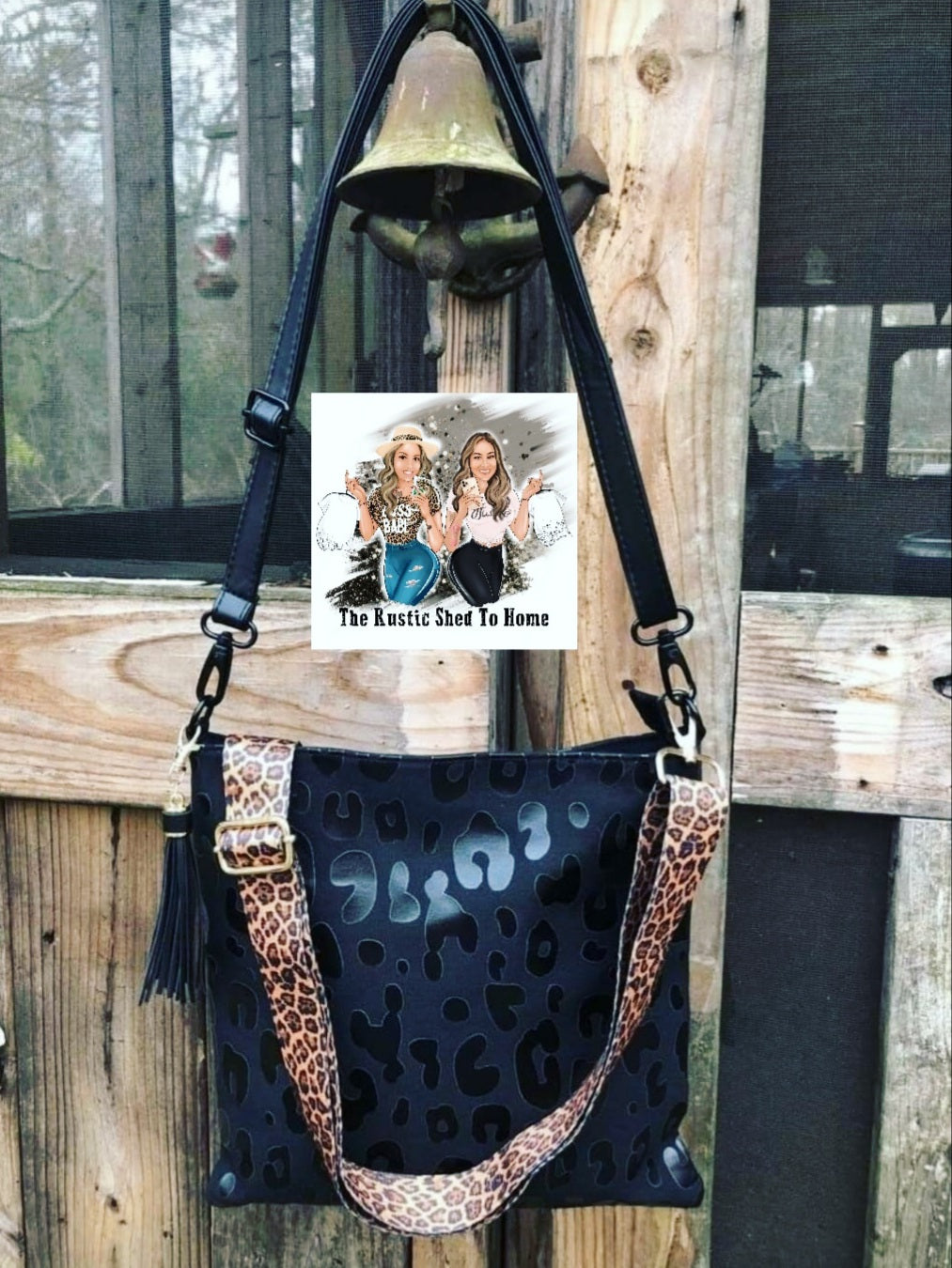 Black Leopard Crossbody